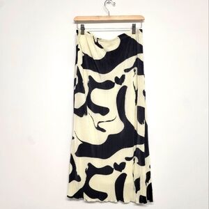Plaided  Black and White Maxi  Skirt